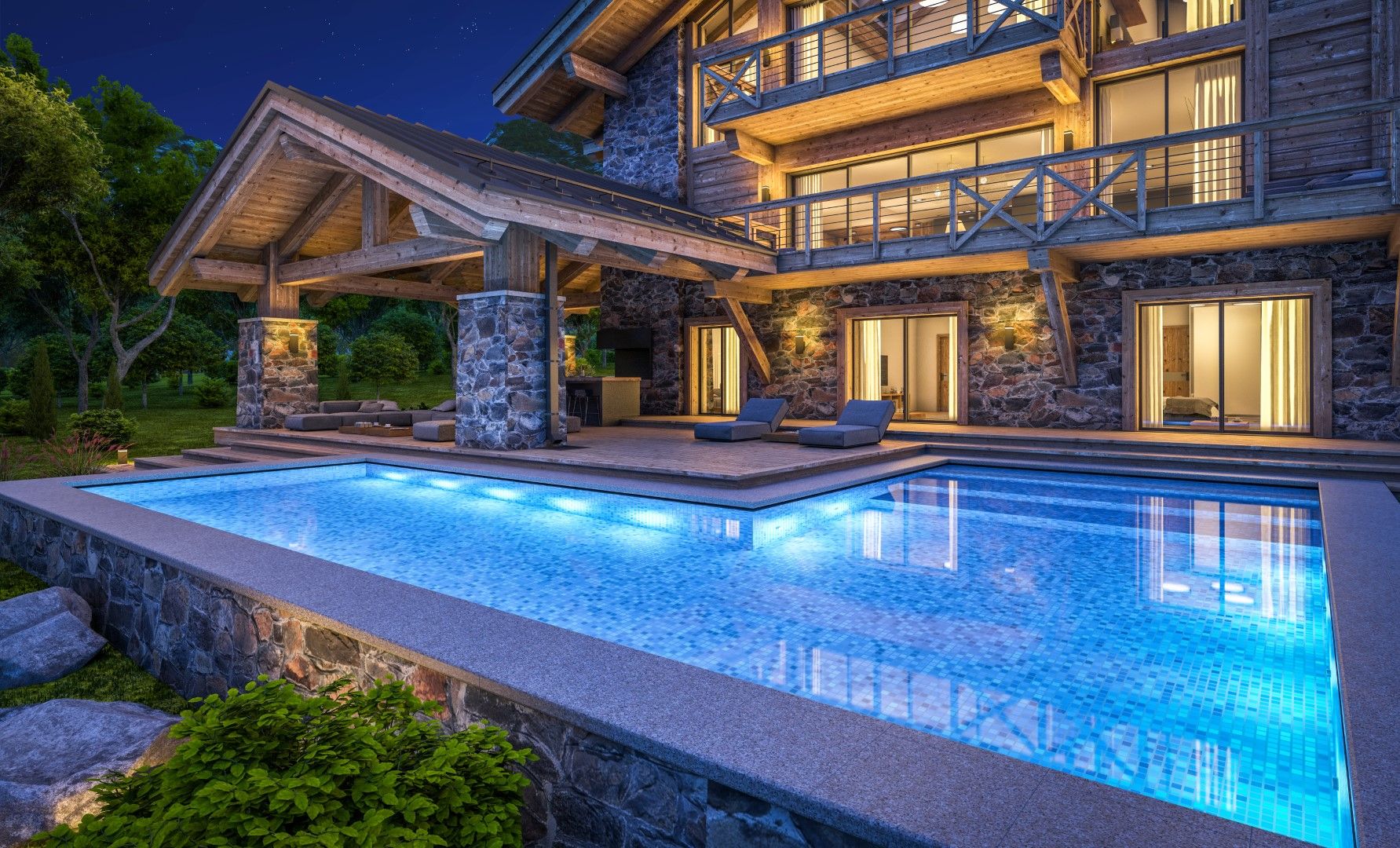 Modernes Chalet mit Pool